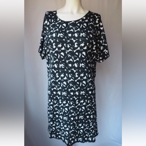 Garnet Hill silk/cotton lightweight knee length dress! Abstract print! Size Med - Picture 10 of 15